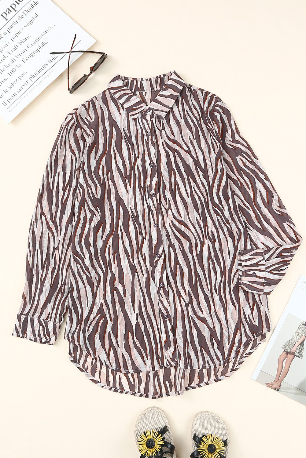 Camisa Botones Animal Print