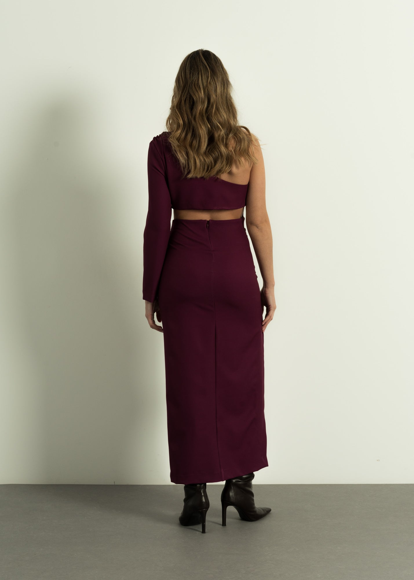 VESTIDO MIDI ASIMETRICO