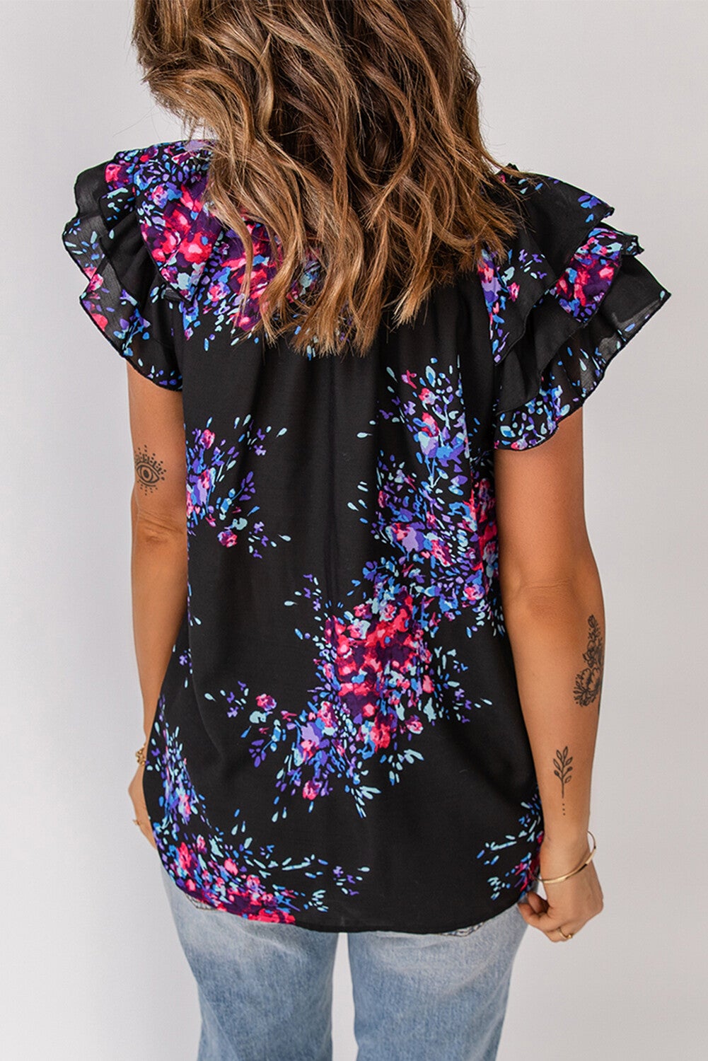 Blusa mangas de mariposa