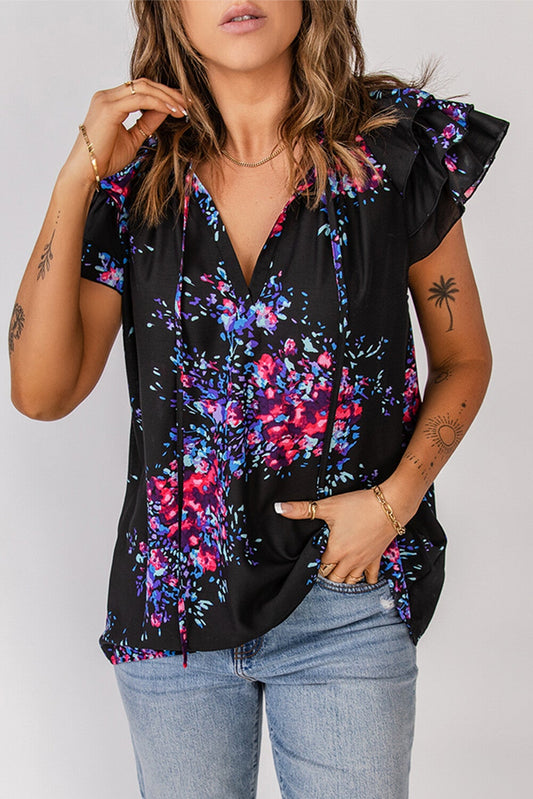 Blusa mangas de mariposa