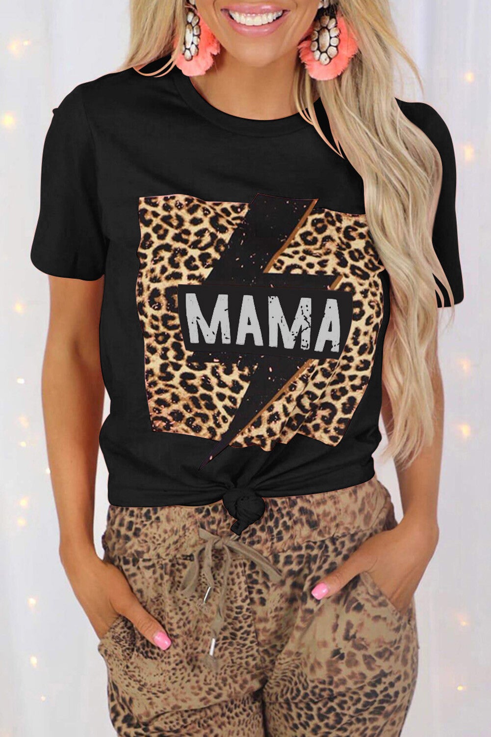 Camiseta leopardo MAMA