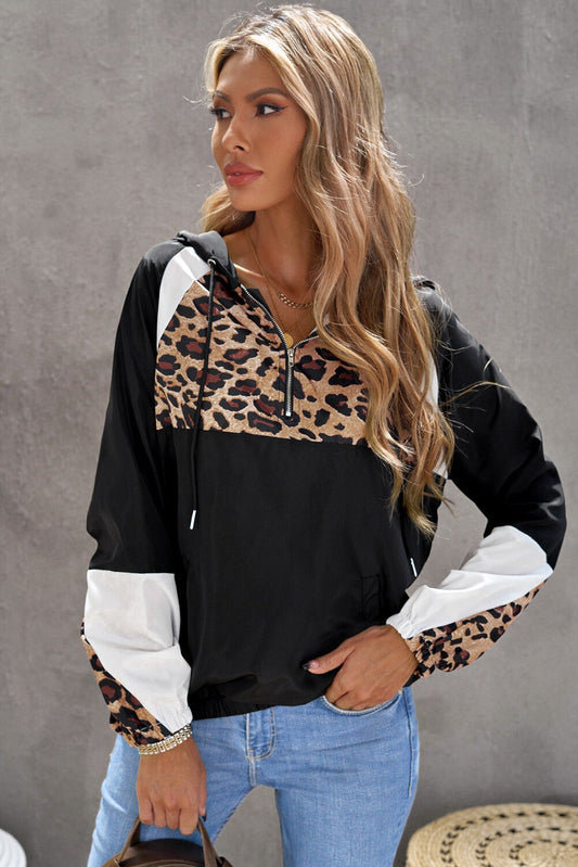 Sudadera estampado de leopardo