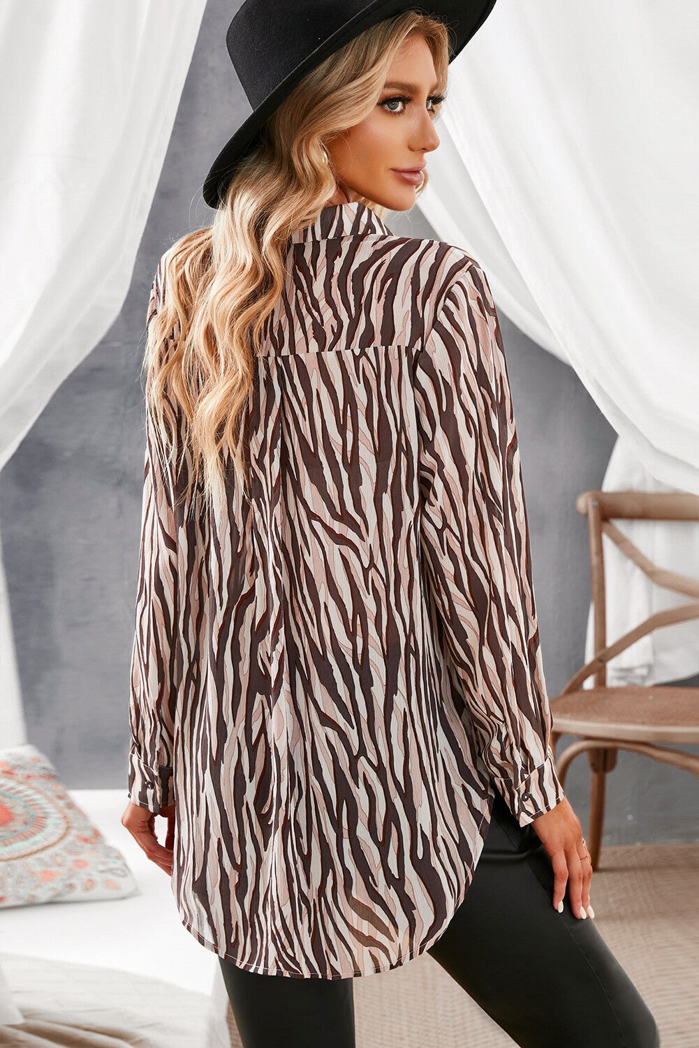 Camisa Botones Animal Print