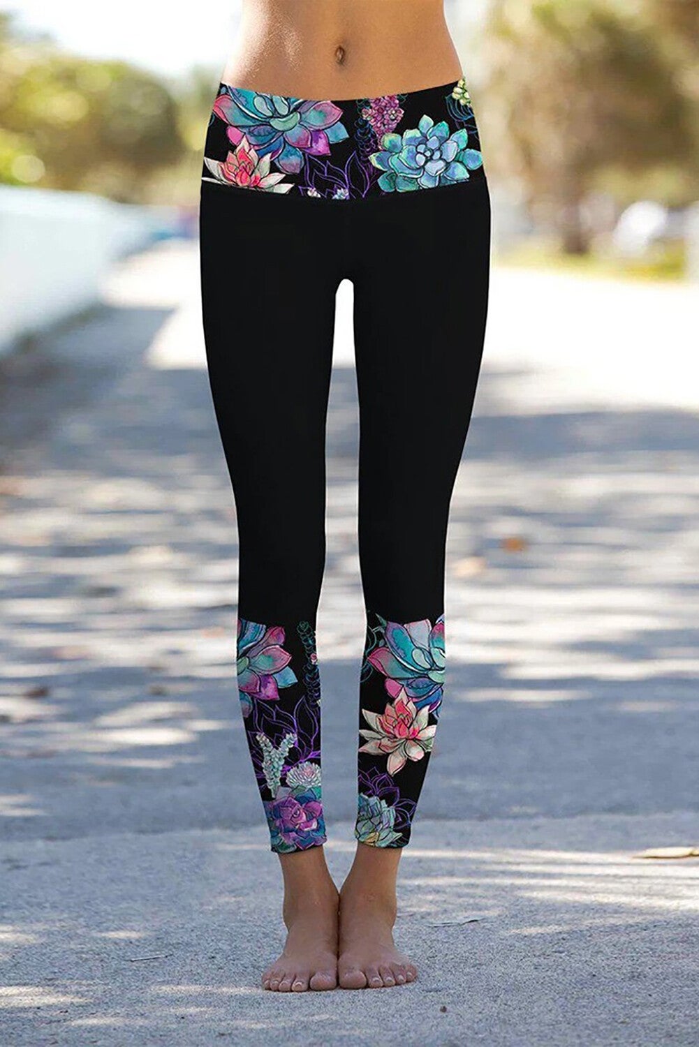 Leggings con estampado floral