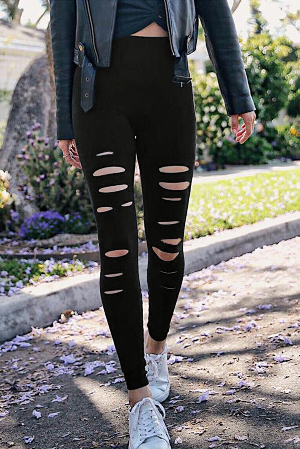 Leggings con agujeros rotos