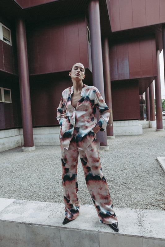 PANTALÓN RECTO ESTAMPADO TIE DYE